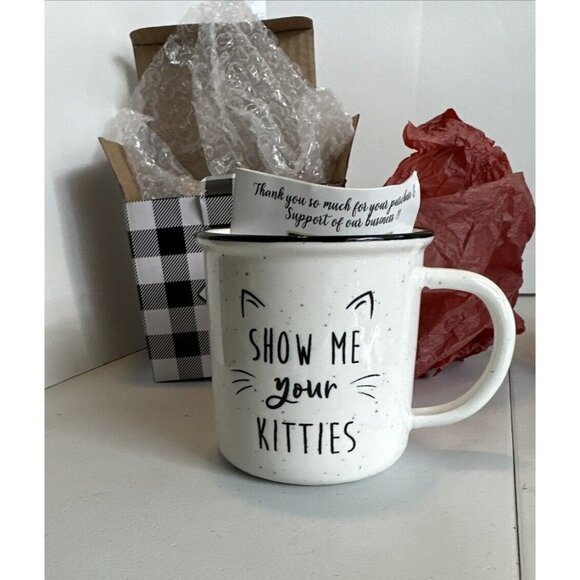 Mainevent Coffee Mug Show Me Your Kitties Made In USA NIB - Picture 2 of 14